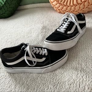 Vans Old Skool Platform Lace Up Sneakers Size 8